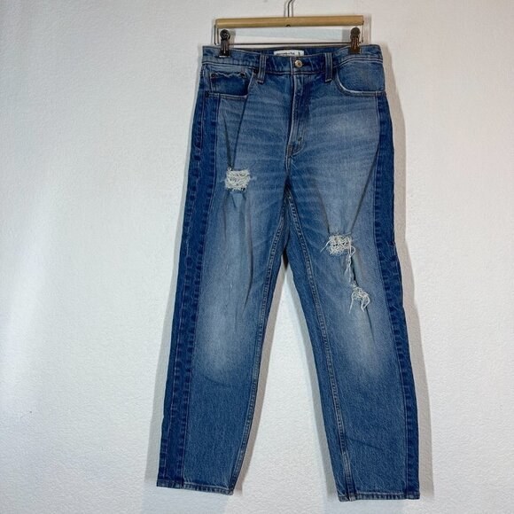 Abercrombie Mom Jeans Distressed 28 - Picture 2 of 9